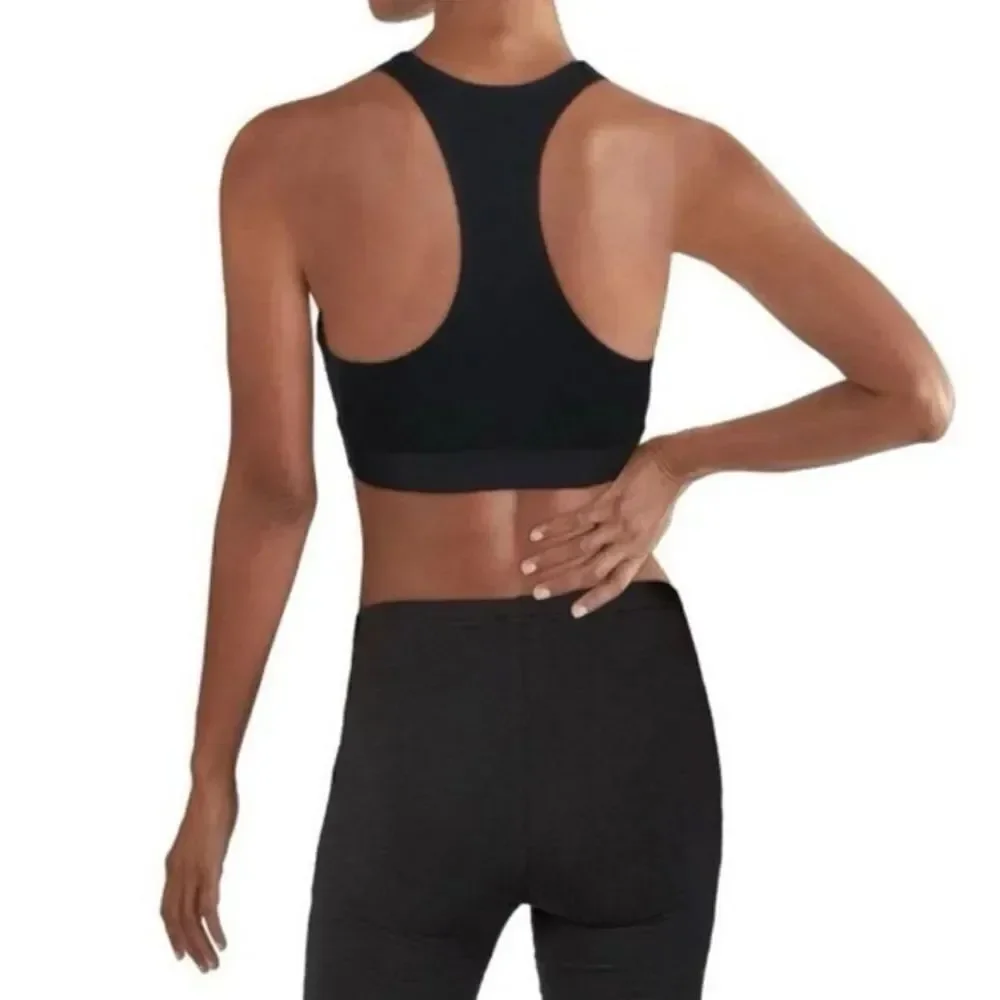 Free People Women's Blaze it Up Racerback Sports Bra in Black Size M/L
